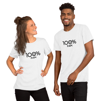 100% FAM Short-Sleeve Unisex Tee - 100 Percent Tee Company