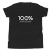 100% AWESOME Youth Short Sleeve Tee - 100 Percent Tee Company