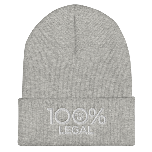 100% LEGAL Cuffed Beanie - 100 Percent Tee Company