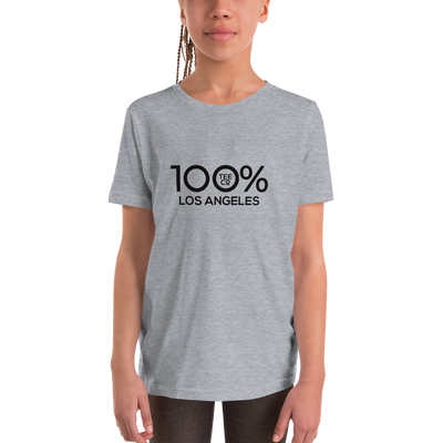 100% LOS ANGELES Youth Short Sleeve Tee - 100 Percent Tee Company
