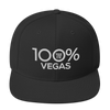 100% VEGAS Snapback Baseball Hat - 100 Percent Tee Company
