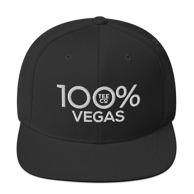 100% VEGAS Snapback Baseball Hat - 100 Percent Tee Company