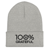 100% GRATEFUL Cuffed Beanie - 100 Percent Tee Company