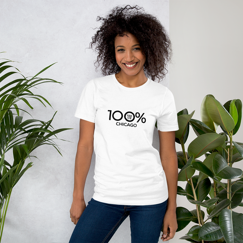 100% CHICAGO Short-Sleeve Unisex Tee - 100 Percent Tee Company