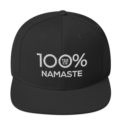 100% NAMASTE Snapback Hat - 100 Percent Tee Company
