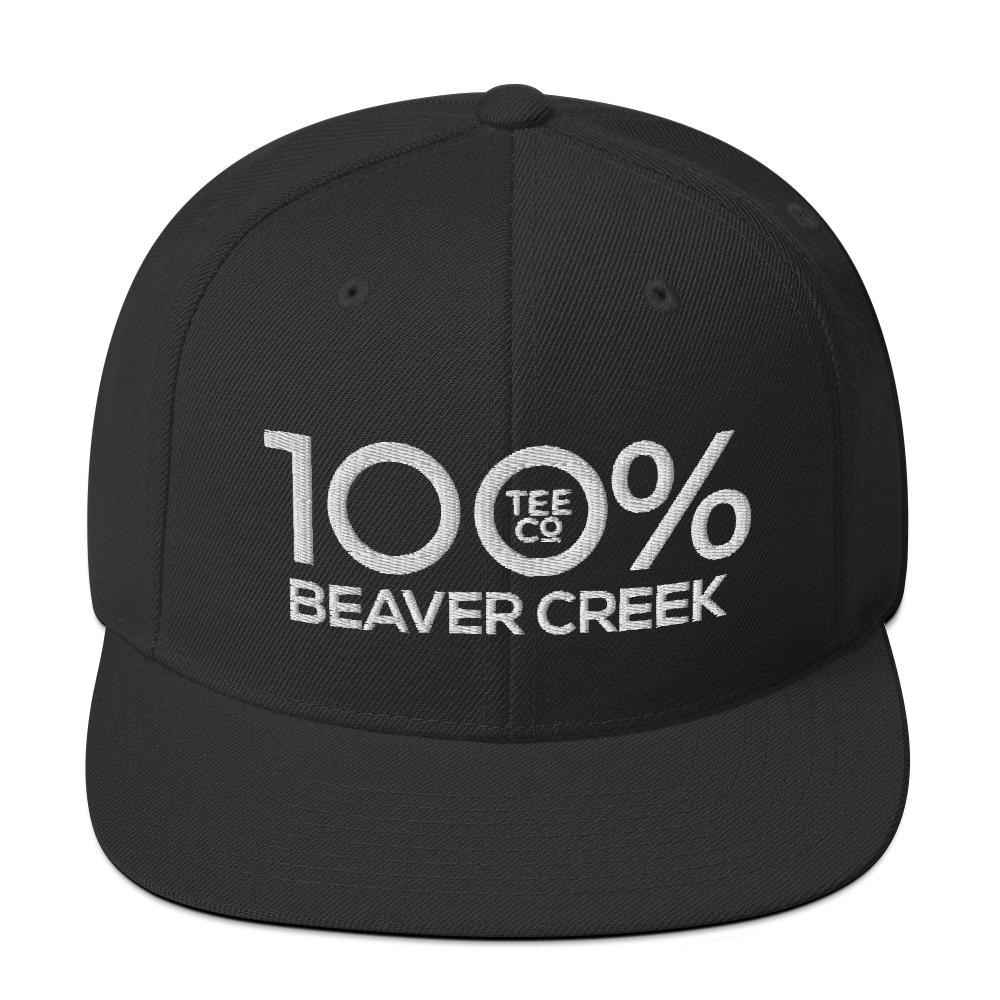 100% BEAVER CREEK Snapback Hat - 100 Percent Tee Company