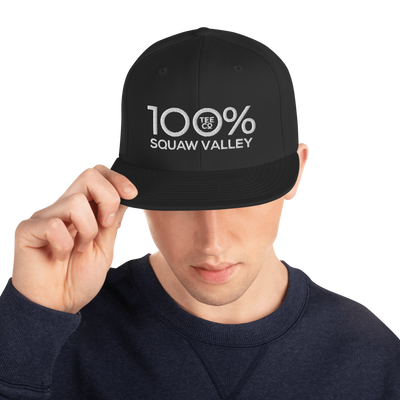 100% SQUAW VALLEY Snapback Hat - 100 Percent Tee Company