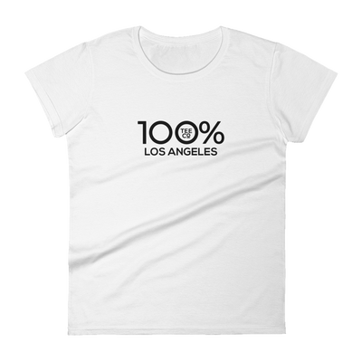 100% LOS ANGELES Women's Short Sleeve Tee - 100 Percent Tee Company