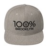 100% BROOKLYN Snapback Hat - 100 Percent Tee Company