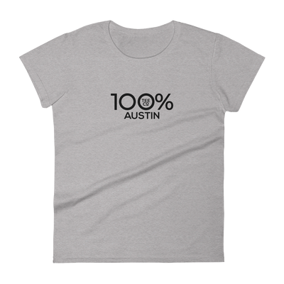 100% AUSTIN Women's Short Sleeve Tee - 100 Percent Tee Company