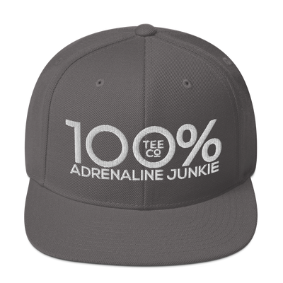 100% ADRENALINE JUNKIE Snapback Hat - 100 Percent Tee Company