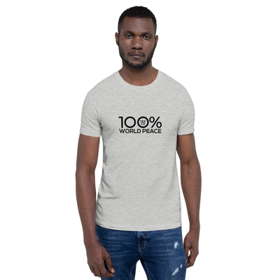 100% WORLD PEACE Short-Sleeve Unisex Tee - 100 Percent Tee Company