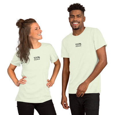 100% HOMIE Short-Sleeve Unisex Tee - 100 Percent Tee Company