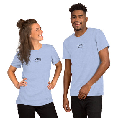 100% HOMIE Short-Sleeve Unisex Tee - 100 Percent Tee Company