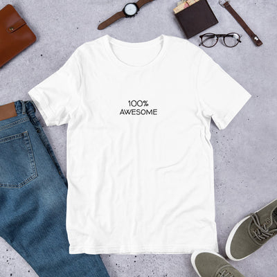 100% AWESOME Short-Sleeve Unisex Tee