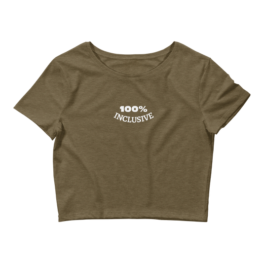 100% INCLUSIVE Women’s Crop Tee