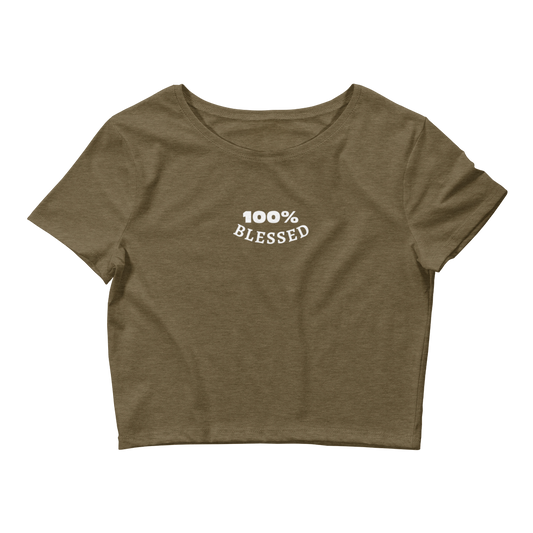 100% BLESSED Women’s Crop Tee